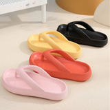 Sohiwoo Summer Thong Flip Flops Slippers Outdoor Beach Sandals  EVA Casual Flat Platform Comfy Shoes Women Couple Thick Soled 4cm