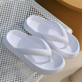 Sohiwoo Summer Thong Flip Flops Slippers Outdoor Beach Sandals  EVA Casual Flat Platform Comfy Shoes Women Couple Thick Soled 4cm