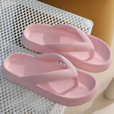 Sohiwoo Summer Thong Flip Flops Slippers Outdoor Beach Sandals  EVA Casual Flat Platform Comfy Shoes Women Couple Thick Soled 4cm