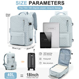 Sohiwoo Large Women's Travel Backpack, Hand Luggage Backpack, Waterproof Carry-Ons Daypack, Men’s Aeroplane Laptop Backpack School Bag