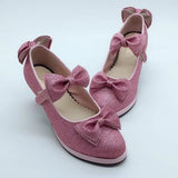 Sohiwoo sweet lolita shoes tea party kawaii princess kawaii shoes vintage bowknot round head low heel women shoes loli cosplay cos loli