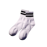 Sohiwoo Cotton Socks Fashion White Black Vintage Short Sports Sock Men Casual Streetwear Short Soks For Man Girl Cool Tube Socks