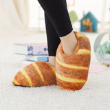 Sohiwoo Simulated Bread Toast Slippers Women's Funny Novelty Shoes Home Kawaii Slipper Girl Interesting Creative Booties Slippers Cute