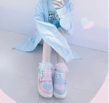 Sohiwoo  Harajuku Student Girl Low help Bowknot Princess Kawaii Girl Women Shoes japanese Sweet Lolita Shoes Tea Party Cos Loli