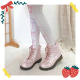 Sohiwoo Japanese lolita Martin boots plus velvet low heel 1-3cm college style retro soft sister snow boots student booties female cos