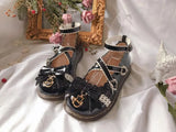 Sohiwoo sweet lolita shoes vintage round head cross bandage women shoes cute bowknot lace ruffle kawaii shoes loli Japanese kawaii girl