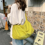 Sohiwoo Japanese Korean literary fan handbag student shoulder bag PU fashion simple chic messenger bag fitness travel backpack