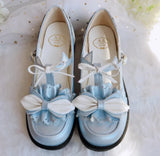 Sohiwoo Lolita Japanese sweet bow round toe Lolita lo shoes kawaii shoes vintage round head comfortable women shoes loli cosplay Lolita