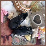 Sohiwoo Japanese sweet lolita shoes kawaii girl tea party princess kawaii student shoes lace bowknot women single shoes loli cosplay cos