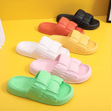 Sohiwoo Comfort Soft Sole Platform Slippers for Women Summer Beach Non-Slip Pillow Sandals Woman Korean Eva Home Shoes Flip Flops