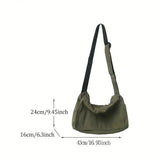 Sohiwoo Women's Messenger Bag Vintage Handbag Canvas Teenager Shoulder Tote Bags Casual Handbag Crossbody Handbags