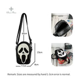 Sohiwoo Y2k Funny Ghost Shoulder Bag Cute Devil Messenger bag Fashion Crossbody Underarm Bag Ghost face Tote Bag Goth Bag Handbag Purses