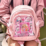 Sohiwoo Y2K Casual Women Backpacks New in Small Capacity DIY Badge Ita Bags Harajuku Subculture Students Mochila Femenina