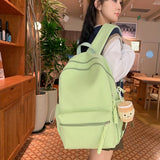 Sohiwoo Women Backpack Candy Color Nylon School Backpacks For Teenager Girls Bookbag Laptop Rucksack Cute Female Travel Bagpack Mochila