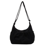 Sohiwoo Fashion Versatile Nylon Women's Shoulder Bags 2024 High Quality Large Capacity Tote Bag Concise Retro Delicate Crossbody Bag