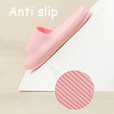 Sohiwoo Soft Sole Eva Couple Home Slippers Non Slip Bathroom Shower Slides Women Summer Thick Bottom Platform Sandals Flip Flops