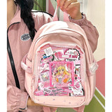 Sohiwoo Y2K Casual Women Backpacks New in Small Capacity DIY Badge Ita Bags Harajuku Subculture Students Mochila Femenina