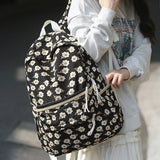 Sohiwoo Women Kawaii Flower Backpacks Teenager Laptop Lady Cute Book Bag Girl Trendy College Backpack Fashion Female Travel School Bags