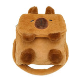 Sohiwoo Cute Cartoon Large Capacity Kawaii Capybara Plush Backpack Schoolbag Student Women Bag Crossbody Bag Shoulder Bag Handbag Purses