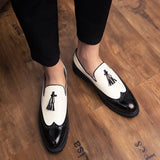 Sohiwoo Classic Men Business Driving Leather Shoes Wedding Dress Fashion Tassel Style Casual Dress Shoes Mens Loafers Plus Size 46 47 48