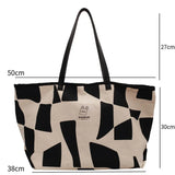 Sohiwoo Large Designer Shoulder Shopping Bag Pattern Trend For Handbag Checkered Tote Shopper Women Capacity Luxury Brand Designer