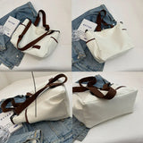 Sohiwoo Bag  Women Crossbody Large Capacity Canvas Bag Multi Zipper Bag Shoulder Pockets Shipper Shopping Bag Out For Tote