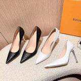 Sohiwoo New White Super High Stiletto Heels Pumps Women Office Pointed Toe Thin Heel Party Shoes Woman High Heel Work Dress Shoes