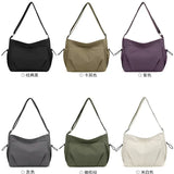 Sohiwoo Nylon Solid Zipper Large Capacity Crossbody Bag 2025 High Quality Trendy Casual Shoulder Bag Soft Versatile Popular Handbag