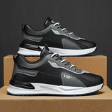 Sohiwoo Men Casual Sports Shoes with Anti Slip Wear-Resistant Splicing Design Breathable Comfortable Versatile Trend Fashion Sneakers