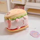 Sohiwoo Sandwich Pig Bag Cute Change Bag Cartoon Original Pencil Bag Stationery Box Small Capacity Stationery Bag Girls School Gift