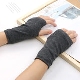 Sohiwoo Black Punk Wrist Length Women Fingerless Gloves Men Darkly Ninja Sport Outdoor Hip-hop Gloves Cool Stretch Short Cotton Mittens