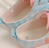 Sohiwoo Japanese Sweet Lolita Canvas Shoes Dream Pink Blue Girl Student Street Tea Party Sports Shoes with Velvet Kawaii Cute