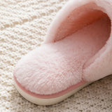Sohiwoo Rabbit Big Eyes Slippers Women's Autumn Winter Non-slip Warm Plus Fluff Plush Indoor Home Men's Couple Flip-flops Shoes Cut