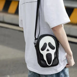 Sohiwoo Y2k Funny Ghost Shoulder Bag Cute Devil Messenger bag Fashion Crossbody Underarm Bag Ghost face Tote Bag Goth Bag Handbag Purses