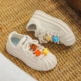 Sohiwoo Ladies Shoes Round Toe Women Footwear High On Platform Off White Low Sale Offers Stylish A Light Korean Original Urban 39