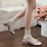 Sohiwoo Summer Butterfly-knot Women Sandals Designer Ladies Shallow Slip On Low Heel Sandalias Female Elegant Gladiator Shoes