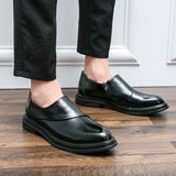 Sohiwoo New Loafers Men Slip-On Business Formal Casual Shoes Men Shoes Leather Men Dress Luxury Wedding Leather Shoes Italy Driving Shoes