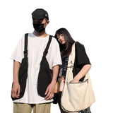 Sohiwoo Male Female Rig Vest Bag Tooling Hip Hop Functional Backpack Sports Chest Bag Multiple Pockets Streetwear Waistcoat