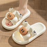 Sohiwoo Comwarm New Cute Cow Slippers For Women Summer Cartoon Shape Fashion Slippers Men Outdoor Soft Non-Slip House Couple Slippers