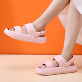 Sohiwoo Summer Thick Platform Cloud Slippers Women Green EVA Soft Sole Sandals Woman Comfort Non Slip Home Slides Shoes