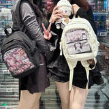 Sohiwoo Y2K Casual Women Backpacks New in Small Capacity DIY Badge Ita Bags Harajuku Subculture Students Mochila Femenina