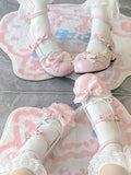 Sohiwoo Japanese Kawaii Lolita Mary Janes Shoes Women Bow-knot Vintage Sweet Pumps Shoes Female Elegant Fashion Buckle Strap Shoes