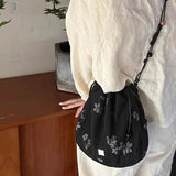 Sohiwoo Ancient Style Han Element Cheongsam Good Match Bag Retro Brocade Bag Closing Bags Niche Woven Beaded Shoulder Cloth Bags Purse