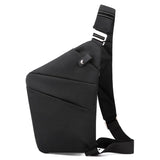 Sohiwoo Multifunction Men Right Left Shoulder Crossbody Bag Travel Glasses Holder Sling Bag Pack Messenger Pack Chest Bag for Male