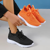 Sohiwoo Breathable Mesh Women's Sneakers Hollow Out Non-Slip Sports Shoes Woman Lace-Up Soft Sole Casual Shoes for Female