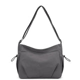 Sohiwoo Nylon Solid Zipper Large Capacity Crossbody Bag 2025 High Quality Trendy Casual Shoulder Bag Soft Versatile Popular Handbag