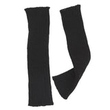 Sohiwoo Winter Women's Knitted Fingerless Arm Sleeves Gothic Style Striped Arm Warmers Girls Harajuku Y2K Fashion Wrist Gloves