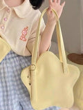 Sohiwoo Star Yellow Y2k Handbag Women Harajuku Pu Leather Chic Solid Jk Shoulder Bag Ladies Retro Cute Lolita Mini Bag Aesthetic