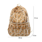 Sohiwoo Women Kawaii Flower Backpacks Teenager Laptop Lady Cute Book Bag Girl Trendy College Backpack Fashion Female Travel School Bags