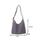 Sohiwoo Casual Large Capacity Women Shoulder Bags Fashion Oxford Cloth Top-handle Bags Simple Solid Color Female Shopping Totes Handbags